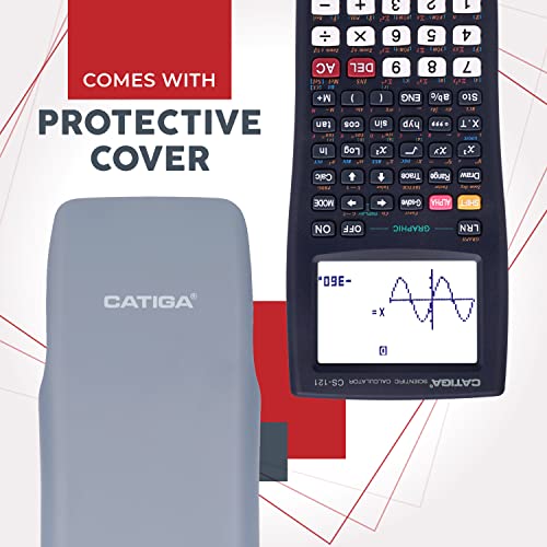 CATIGA Black Scientific Graphing Calculator CS-121 for Students