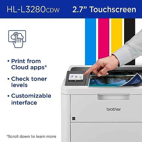 Brother HL-L3280CDW Wireless Compact Digital Color Printer with Laser Quality Output, Duplex, Mobile Printing & Ethernet | Includes 2 Month Refresh Subscription Trial©ö,Works with Alexa