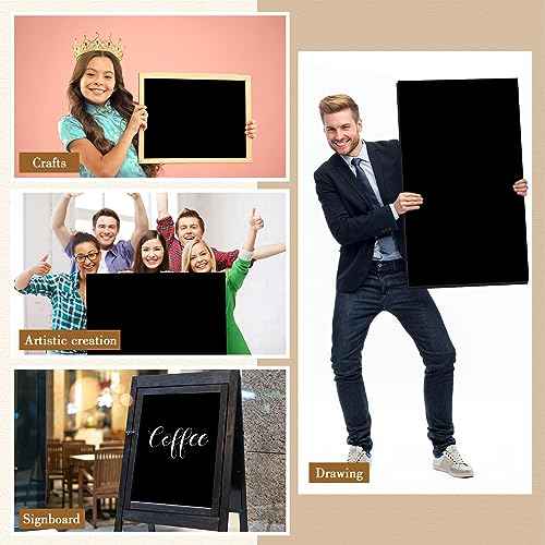 Kathfly 10 Pcs Self Adhesive Foam Boards Bulk 40 x 30 Inch Large Foam Core Board Giant Foam Poster Board with 1 Side Adhesive Blank Board for Home Presentation Craft, 3/16'' Thick(Black)