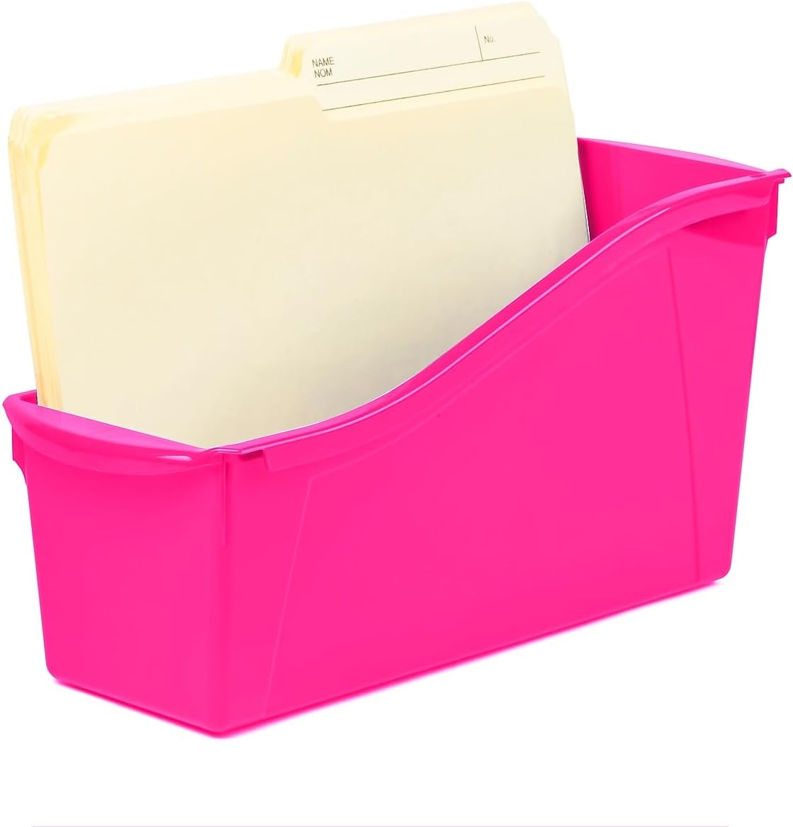 Storex Interlocking Book Bins - 5-Color Set | Durable Plastic, 5 1/3"W x 14 1/3"L x 7"H