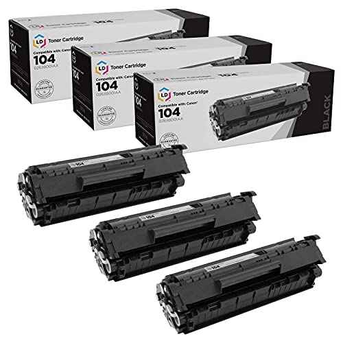 LD Products Toner Cartridge Compatible with Replacement for Canon 104 (Black, 3-Multipack) Compatible with The Following Canon Printer Model FaxPhone L120