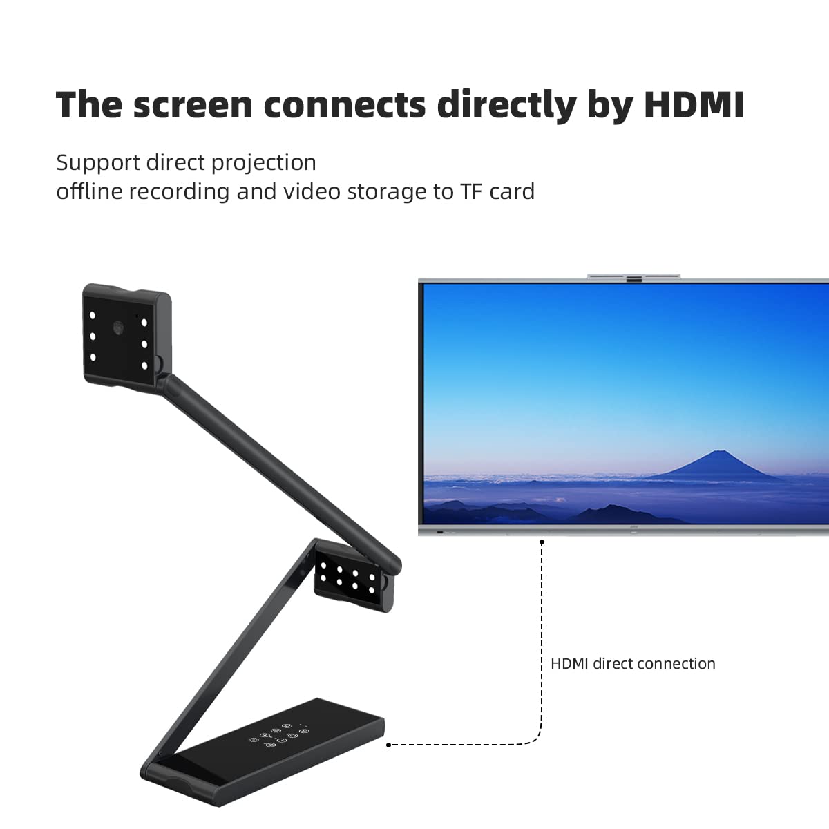 WT133AF-HV Plus Can Link to WiFi Portable Document scanners, USB Book scanners, Document Cameras for desktops/laptops, Capture Size A3, Windows and Mac OS Compatible Document Camera with hdmi Output