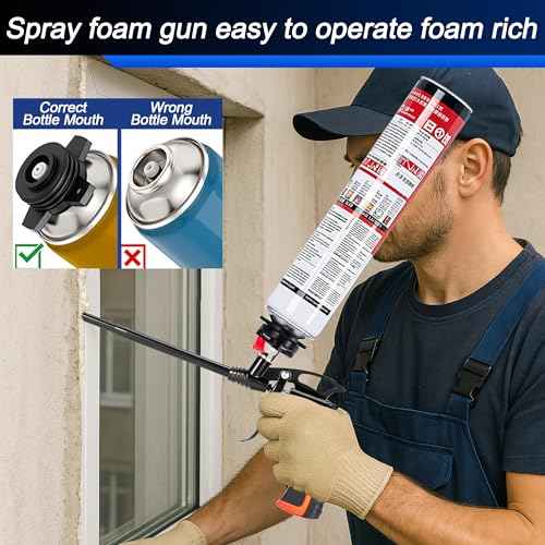 foam gun with 34 cm stainless steel extension tube (two pack)
