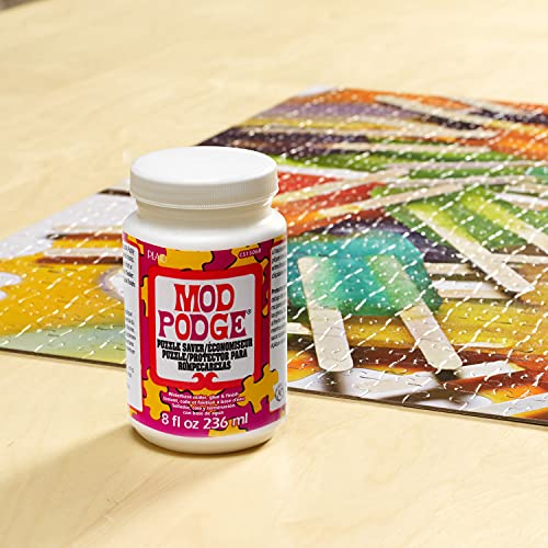 Mod Podge Puzzle Saver 8 oz (Pack of 1) - White, Quick-Dry Decoupage Glue & Sealer