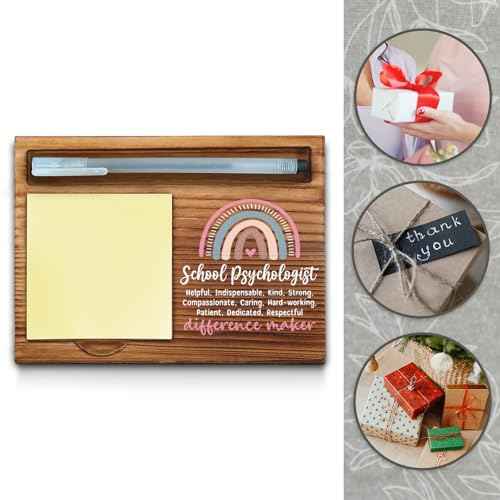 School Psychologist Sticky Note Holder, School Psychologist Office Decor, School Psychologist Gifts, School Psychologist Thank You Appreciation Gifts for Women Self-Stick Note Pad Holders WPP9