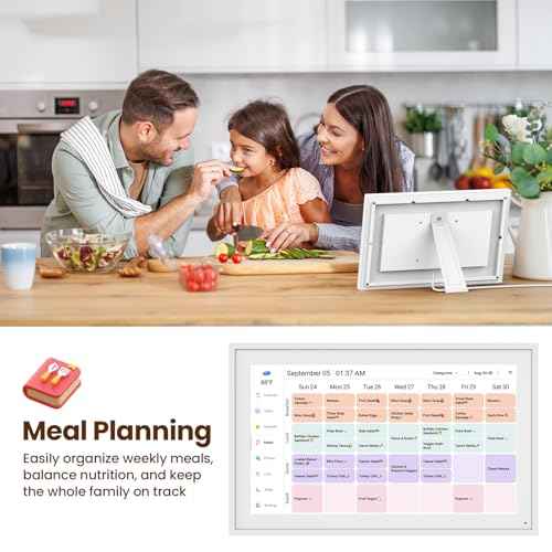 Skyzoo 15.6-Inch Digital Calendar ? Schedule, Chore Chart, Meal Planner, Task Rewards System, Family Photo Display, Syncs with Online Calendars, Horizontal, Vertical & Wall-Mount