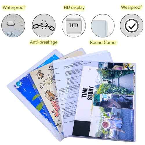 7 PCS 8.5" x 11" Rigid Print Protectors,Clear Plastic Page Protectors,Clear Rigid Top loaders,Plastic Paper Sheet Protectors for Photos,Documents,Contracts,Birth Certificate Protector (7)
