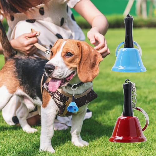 5PCS Hand Call Bell Set with Keychain - Wedding & Party Decoration, Dinner & Christmas Jingle Bells