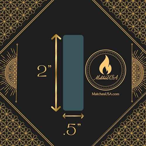 24 Count Sheet of Color Adhesive Match Striker Strip Stickers (2" x 1/2") | Replacement Stryker Stricker for Safety Matches | Peel & Stick Flint Lighter Pad for Craft Wooden Mach Book (Green)