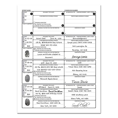 BookFactory Official Notary Journal/Log Book 336 Pages 8.5'' X 11'' 1,340 Entries All 50 States Journal of Notarial Acts, Black and Burgundy Cover, Hardbound, (Made in USA)