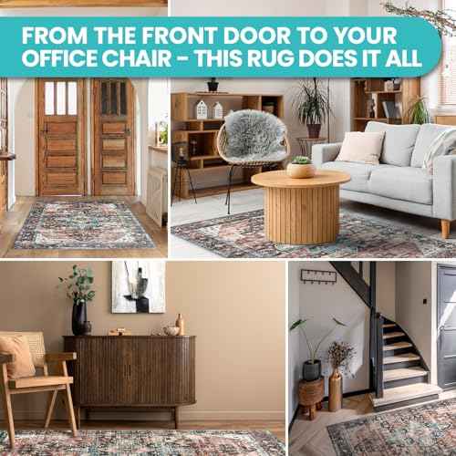 Office Chair Mat for Hardwood Floor -Heavy-Duty Floor Mat for Office Chair - Scratch-Resistant and Non-Slip Computer Chair Mat, Wood and Tile Protection for Office & Home, Brown 48" x 60"