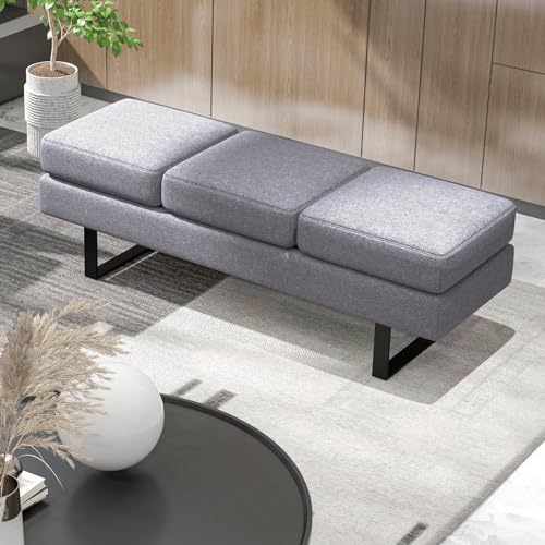 GIANTEX 3-Seater Waiting Room Chair Bench, 660 Lb Capacity, Upholstered Guest Bench