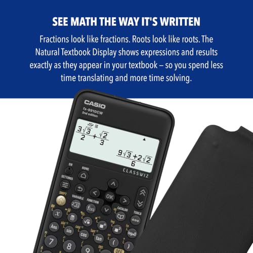 Casio FX-9910CW-W-IT Scientific Calculator with Natural Textbook Display