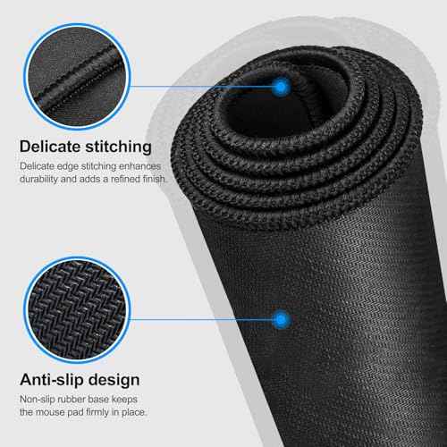 secret corner Mouse Pad with Excel Cheat Sheet Desk Pad, Large Waterproof Non-Slip Desk Mat with Printed Keyboard Shortcuts for Work, Study, Computer, or Gaming(27.6x11.8 in)