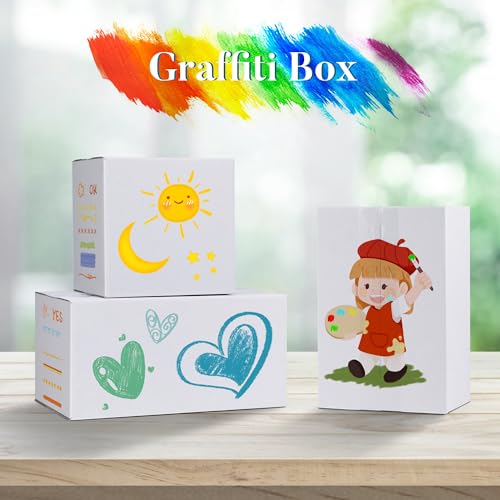 SPEPLA 6x6x6 Inches Small Shipping Boxes Set of 6 - White Corrugated Cardboard
