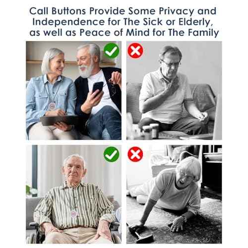 Caregiver Pager Wireless Call Button Smart WiFi Nurse Emergency Alert System 330 Feet Life Alert Button for Elderly/Patient/Disabled/Home(2.4GHz Wi-Fi Only)