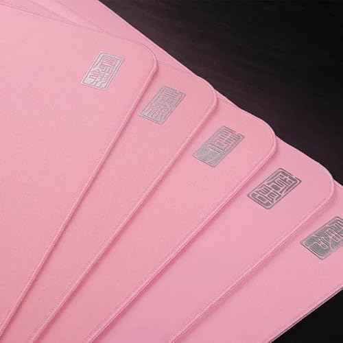 ESPTIGER Mouse Pads Shan Hai Series Chuan Yun (480 x 400 x 4mm) Standard Size SlimFlex Base Delicate Dense Plain Weave Fabric Large Cloth Gaming Mousepad ? Pink