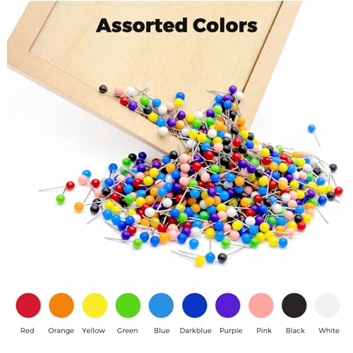 100 Pcs Map Pins Multi-Color – Kaileen Travel Map Push Pins, 10 Colors, 100 Count