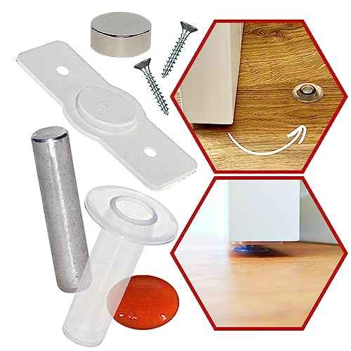 Stang ? Magnetic Door Stopper Invisible Concealed Flush Mounted Magnetic Door Stop for Bottom of The Door with Hold-Open Function and Holder Option