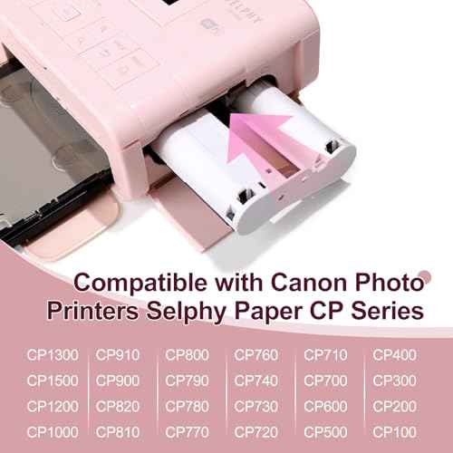 NineLeaf Compatible for Canon Selphy CP1500 CP1300 Ink and Paper KP-108IN KP108 3 Color Ink Cartridges and 108 Sheets 4x6 Photo Paper Glossy for Selphy CP1200 CP1000 CP910 CP900 CP810 Photo Printer