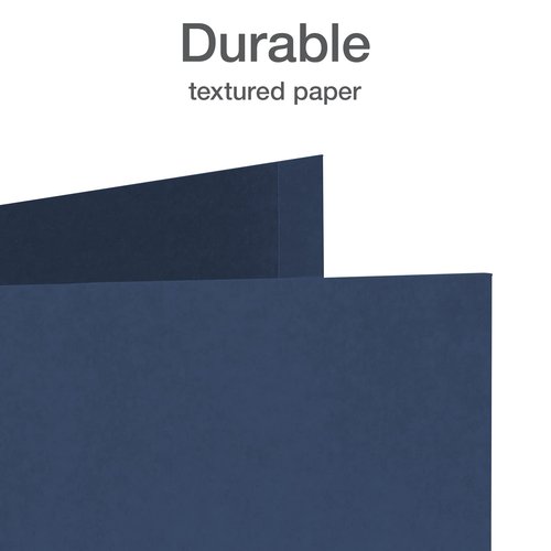 Oxford 2 Pocket Folders, Mega Box of 125, Textured Paper Folders, Blue, Letter Size, Essentials for School & Teacher Supplies Lists (57544)