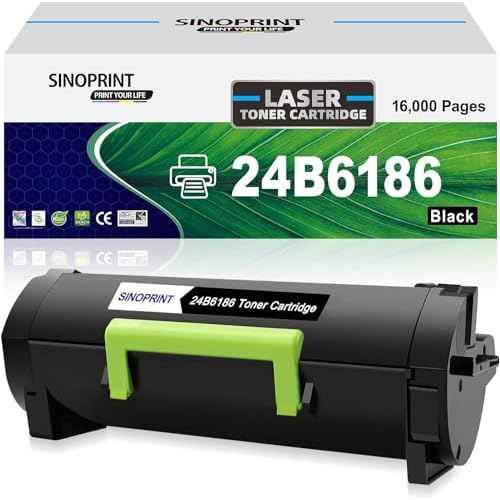 Black Remanufactured Toner Cartridge Replacement for Lexmark 24B6186 for M3150 XM3150 XM3150h Printer High Yield (1 Pack Black-16,000 Pages)