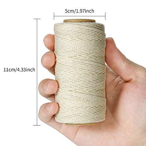 TJ.MOREE 3-Ply Cotton Butchers Twine 476ft Beige – Food-Grade Garden & Kitchen String