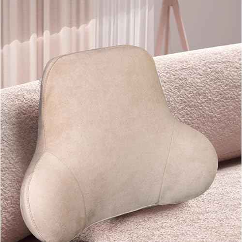 Soft Memory Foam Lumbar Support Pillow for Car Seat with Velvety Suede Cover ? Comfortable Back Cushion for Drivers and Passengers