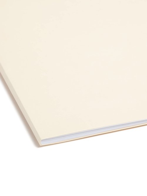 Smead Fastener File Folder with SafeSHIELD® Fasteners, 2 Fasteners, Reinforced 1/3-Cut Tab, Letter Size, Manila, 50 per Box (14555)