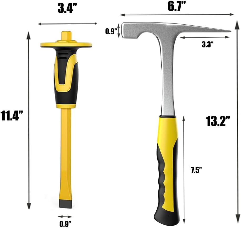 Skiennix Geology Rock Pick Hammer Kit - 32oz Hammer, Chisels & Jeweler's Loupe | Ideal for Rock Hounding & Prospecting