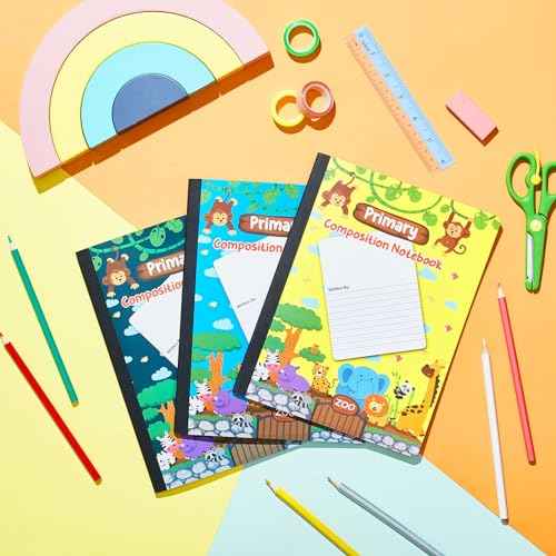 Dunzoom 30 Pack Operation Christmas Primary Journal Primary Composition Books 9.75" x 7.5" Pre-k Wide Ruled Writing Story Journal with Picture Space for Christmas Charity Donation