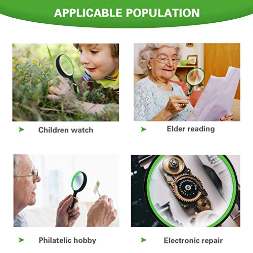 Celosia 75mm 10X Handheld Magnifying Glass for Seniors & Kids - Variation 1