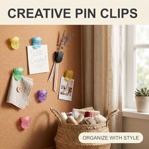 30 Pack Colorful Wall Cubicle Clips for Photos, Notes & Papers - Office & Home Organization