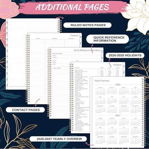 2026 Planner - 2026 Planner Weekly and Monthly, 8.5" x 11", Jan. 2026 - Dec. 2026, Calendar Planner 2026 Spiral Bound with 12 Monthly Tabs