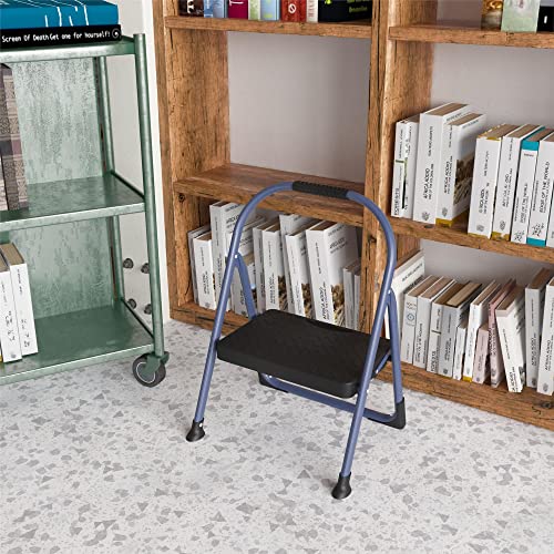 CoscoProducts COSCO 11248NVY1E 1 Folding Big Step Stool, 225 lb. Weight Capacity, ANSI Type II