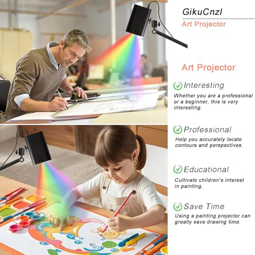 Portable Art & Movie Projector for Tracing, Drawing, and Presentations 4K HDR
