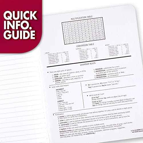Mead Composition Notebook, 3 Pack, Wide Ruled Paper, 7-1/2" x 9-3/4", 100 Sheets per Comp Book, Black Marble (38301)