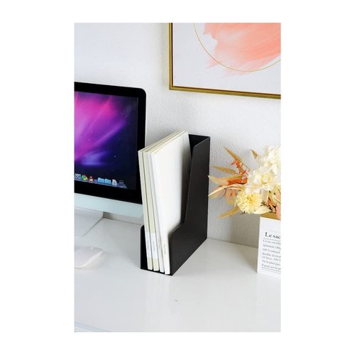 YBM HOME Vertical File Bins Organizer Open Front Design for Easy Access to Files, Documents, and Magazines, Ideal for Home Office, Work Desktops, or School, Medium, 1262-1