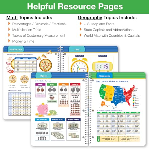 Global Datebooks 2026-2027 Elementary Student Planner 8.5x11 Earth Edition with Ruler & Stickers