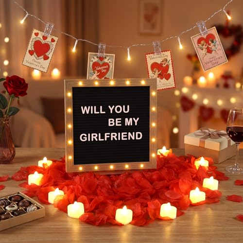 Ceenna Romantic LED Sign - Will You Be My Girlfriend? Black