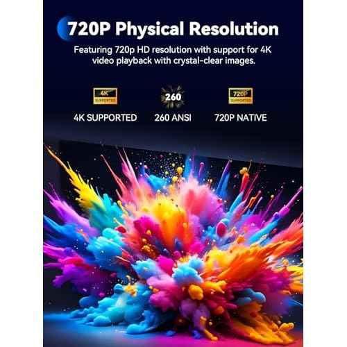 Mini Projector with WiFi and Bluetooth - SOOMFON 4K Support Video Projector with 6W Speaker, Portable Small Movie Projector 270¡Æ Rotatable Video Proyector for Bedroom/Wall/Home/iOS/Android/TV Stick