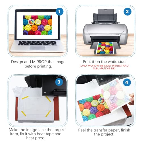 HTVRONT Sublimation Paper 13x19 inches - 150 Sheets Sublimation Paper Compatible with Inkjet Printer 120g¡¦