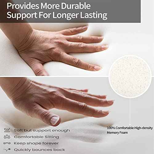 Cooling Gel Seat Cushion for Long Sitting - Memory Foam Chair Pillow for Sciatica Pain Relief - Orthopedic Gel & Memory Foam Coccyx Pad for Tailbone Pain - Office Chair Cushion for Back Pain