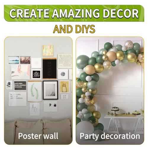 Piteno¢ç 350Pcs Double Sided Adhesive Dots, 0.8" Clear Removable Sticky Adhesive Mounting Putty, Waterproof No Trace Dots Adhesive Putty for Poster Picture Festival Decoration Museum (20mm)