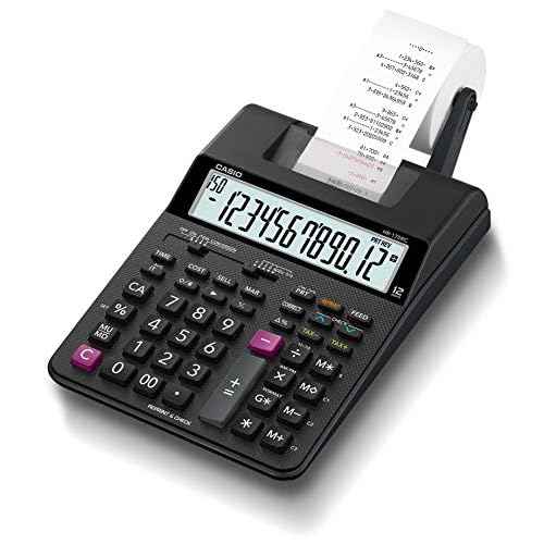 Casio HR-170RC Printing Calculator ? 12-Digit Display | 2-Color Print, Reprint & Correction | Ideal for Bookkeeping, Accounting & Tax Work