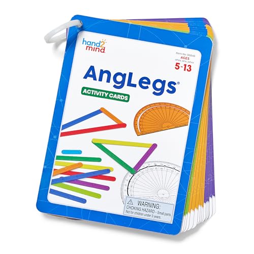 hand2mind AngLegs Small Group Set with 8 Protractors, Geometry Manipulatives, Geometric Shapes for Classroom, Montessori Math Materials, Math Teaching Tools, 4th Grade Math Manipulatives for Kids
