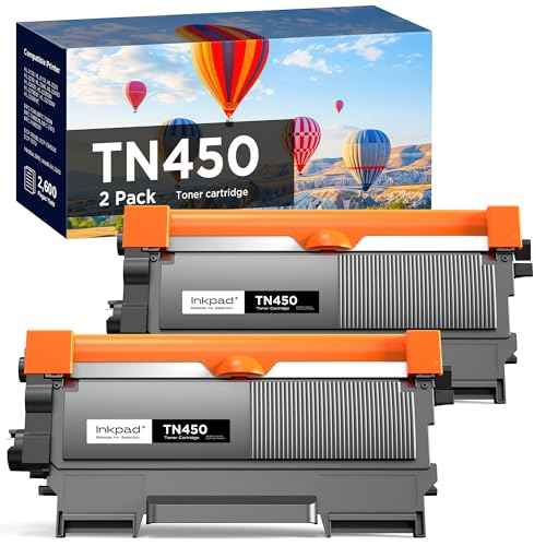 Toner Cartridge Replacement Compatible with Brother TN450 TN420 TN-450 TN-420 Compatible with HL-2270DW HL-2280DW HL-2230 MFC-7360N MFC-7860DW DCP-7065DN Intellifax 2840 2940