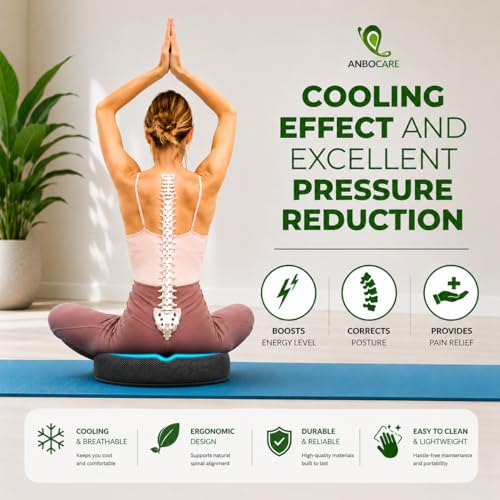 Donut Gel Sitting Pillow – Large Orthopedic Memory Foam Coccyx Cushion for Tailbone Pain