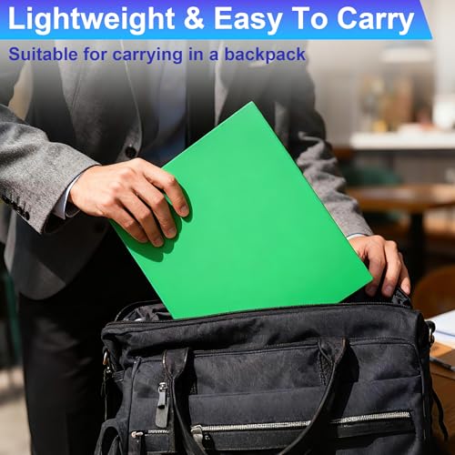 CADONO 8-Pack Multicolored Plastic Pocket Folders for Office & School