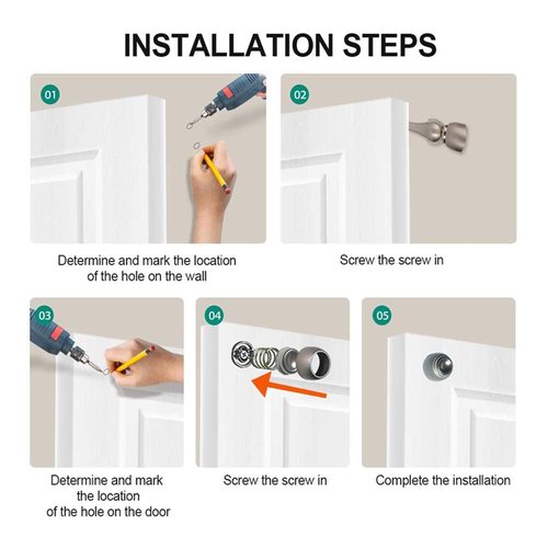 CG PLUS Magnetic Door Stop, Stainless Steel, Magnetic Door Catch, Door Holder, Door Stops, Wall Mounted, Floor Mounted, Door Banging Prevention (Small x 30pack, Satin Nickel)